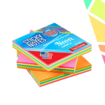 Notes adeziv neon, 75x75mm, multicolor, 100 coli - OFFISHOP