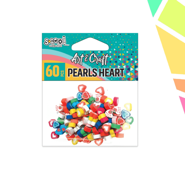 Accesorii craft, inimioare diverse modele, 60 buc/set - S-COOL - imagine 1