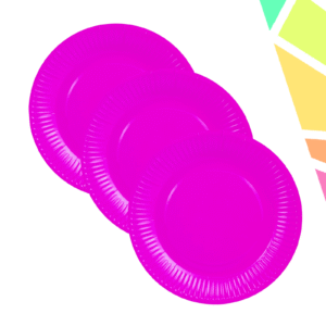 Farfurii carton pentru party, roz, 23 cm, 10 buc/set