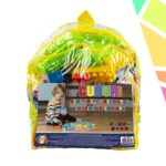 Cuburi constructii, multicolore, 136 piese/ghiozdan - ROBENTOYS