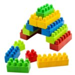 Cuburi constructii, multicolore, 136 piese/ghiozdan - ROBENTOYS - imagine 2