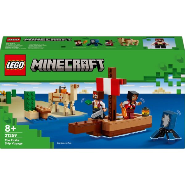 LEGO® Minecraft® - Calatorie pe corabia de pirati 21259, 166 piese - imagine 2
