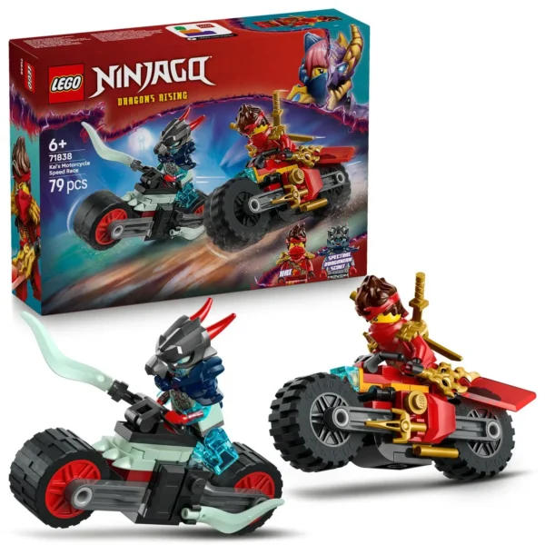 LEGO® NINJAGO® - Cursa de viteza cu motocicleta lui Kai 71838, 79 piese - imagine 1
