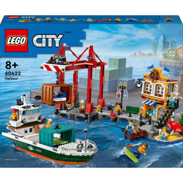 LEGO® City - Port si nava de transport marfa 60422, 1226 piese - imagine 2