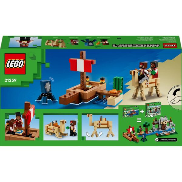 LEGO® Minecraft® - Calatorie pe corabia de pirati 21259, 166 piese - imagine 3