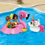 LEGO® Friends - Petrecere la piscina cu unicornul si flamingo 42658, 99 piese - imagine 8