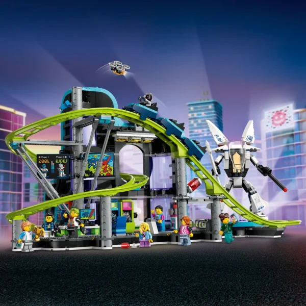 LEGO® City - Parc cu roller-coaster Lumea Robotilor 60421, 986 piese - imagine 6