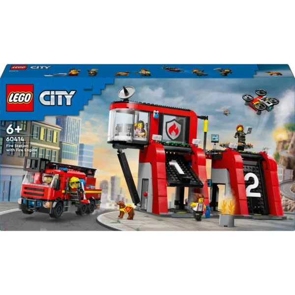 LEGO® City - Statie si camion de pompieri 60414, 843 piese - imagine 2