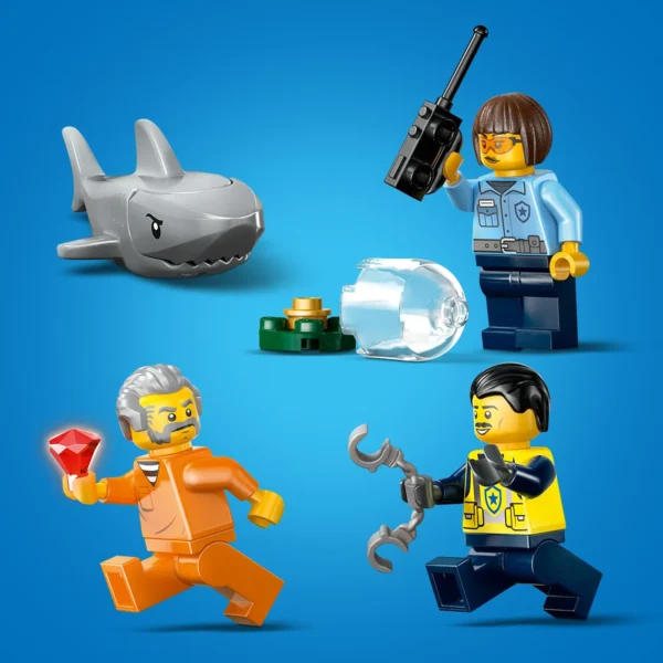 LEGO® City - Urmarire cu barca de politie 60456, 264 piese - imagine 8