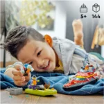 LEGO® City - Barca de salvare a pompierilor 60373, 144 piese - imagine 5