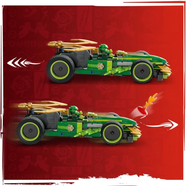 LEGO® Ninjago™ - Masina de curse cu motor cu arc a lui Lloyd 71828, 181 piese - imagine 7
