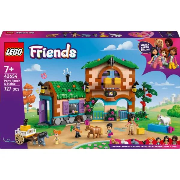 LEGO® Friends - Ferma si grajd pentru ponei 42654, 727 piese - imagine 2