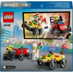 LEGO® City - Pachet de curse Furgoneta de pizza vs. autospeciala de pompieri 60458, 70 piese - imagine 3