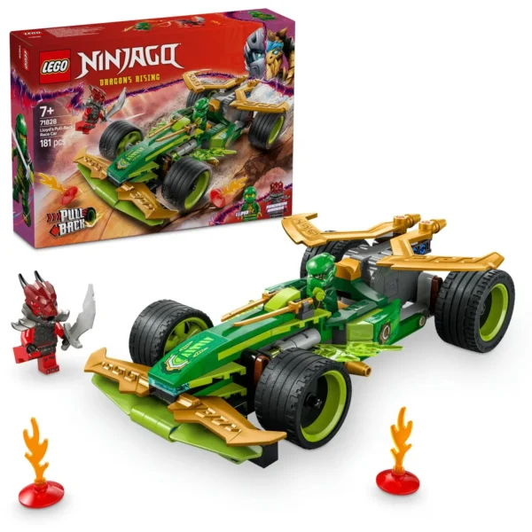 LEGO® Ninjago™ - Masina de curse cu motor cu arc a lui Lloyd 71828, 181 piese - imagine 1