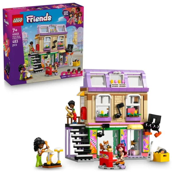 LEGO® Friends - Magazin de muzica si apartament 42653, 483 piese - imagine 1