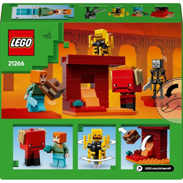 LEGO® Minecraft™ - Batalie deasupra lavei in Nether 21266, 99 piese - imagine 3