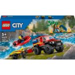 LEGO® City - Camion 4x4 si barca de pompieri 60412, 301 piese - imagine 2