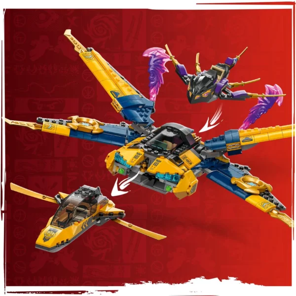 LEGO® Ninjago™ - Superavionul cu reactie al lui Ras si Arin 71833, 510 piese - imagine 7