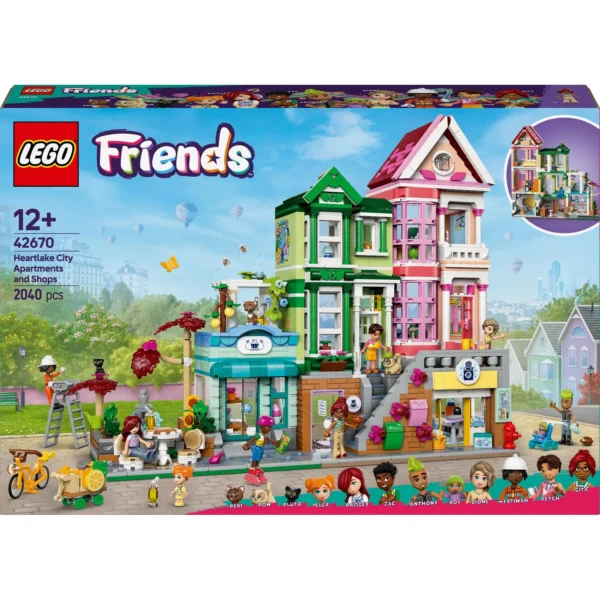 LEGO® Friends - Apartamente si magazine in orasul Heartlake 42670, 2040 piese - imagine 2