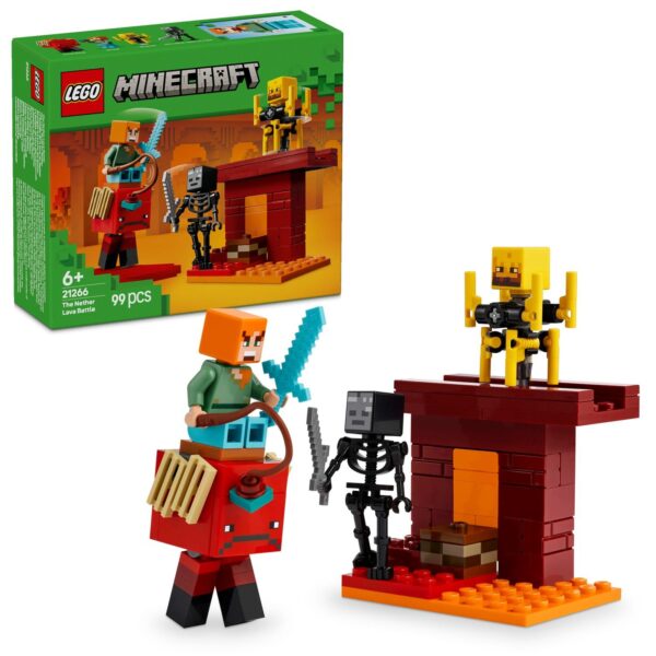 LEGO® Minecraft™ - Batalie deasupra lavei in Nether 21266, 99 piese - imagine 1