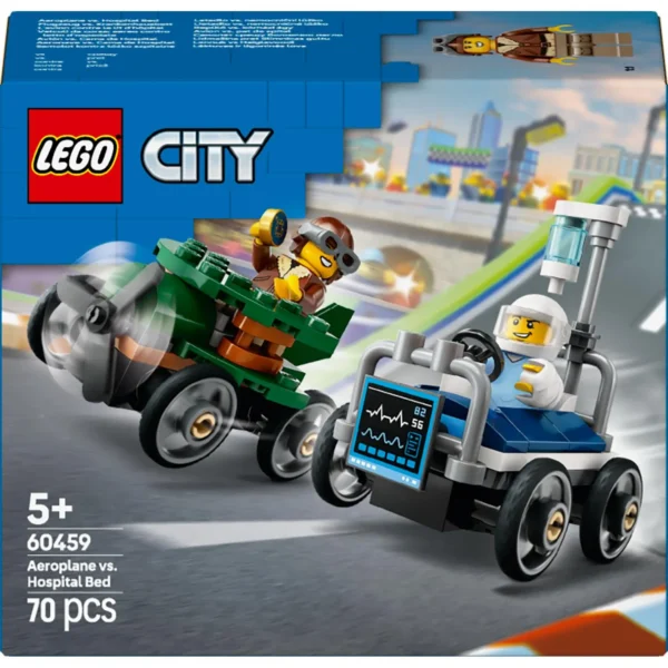 LEGO® City - Pachet de curse Avion vs. pat de spital 60459, 70 piese - imagine 2