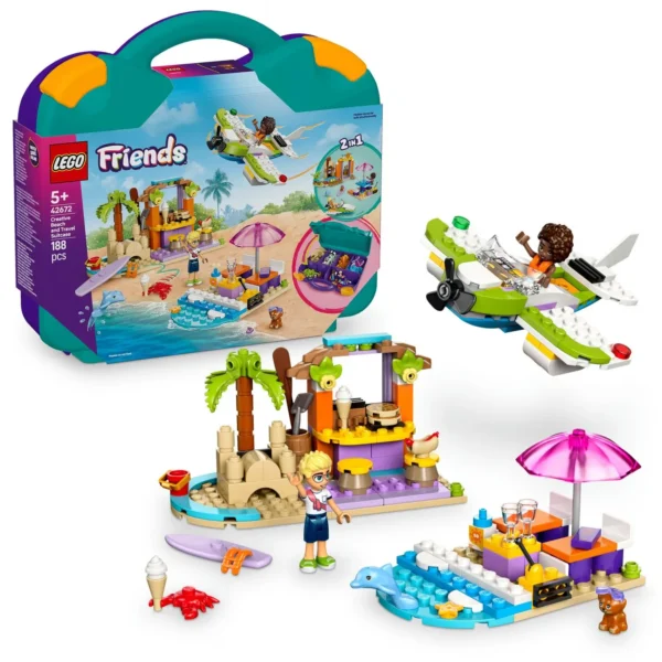 LEGO® Friends - Valiza creativa de plaja si calatorie 42672, 188 piese - imagine 1