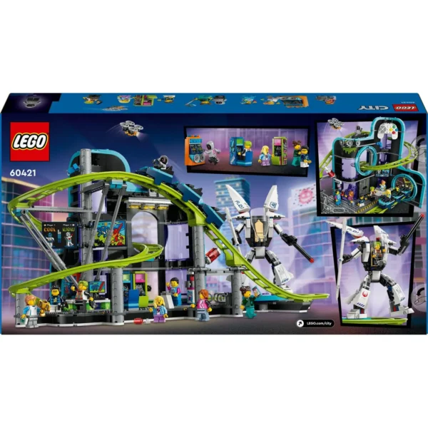 LEGO® City - Parc cu roller-coaster Lumea Robotilor 60421, 986 piese - imagine 3