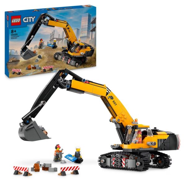 LEGO® City - Excavator galben de constructii 60420, 633 piese - imagine 1