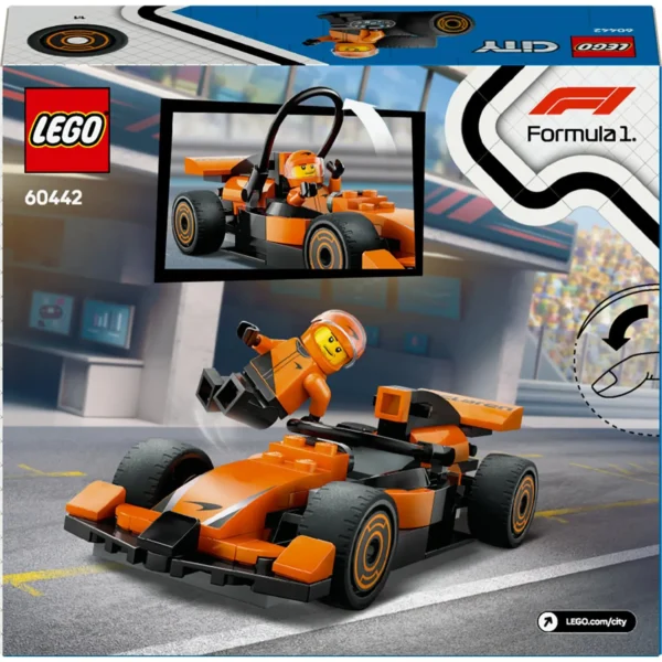 LEGO® City - Pilot F1® cu masina de curse McLaren 60442, 86 piese - imagine 3