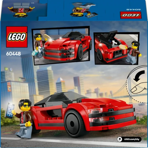LEGO® City - Masina sport rosie 60448, 109 piese - imagine 3