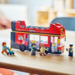 LEGO® City - Autobuz turistic rosu cu etaj 60407, 384 piese - imagine 6