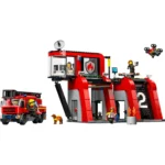 LEGO® City - Statie si camion de pompieri 60414, 843 piese - imagine 4