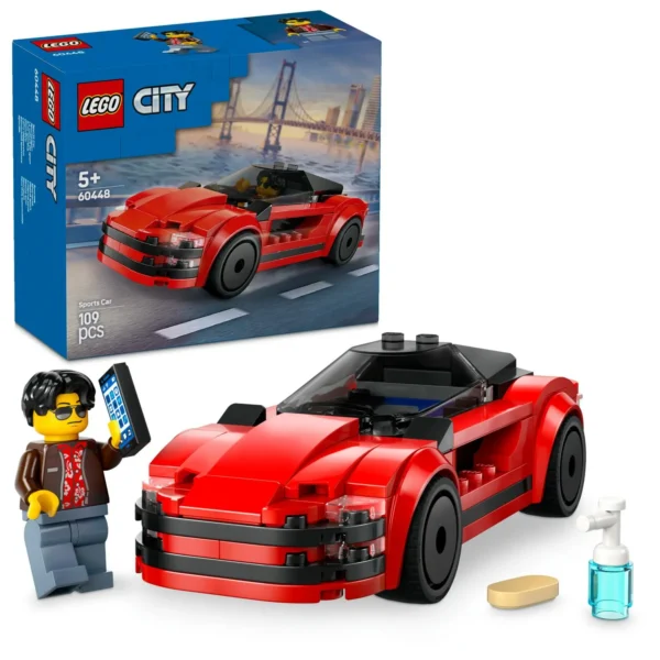 LEGO® City - Masina sport rosie 60448, 109 piese - imagine 1
