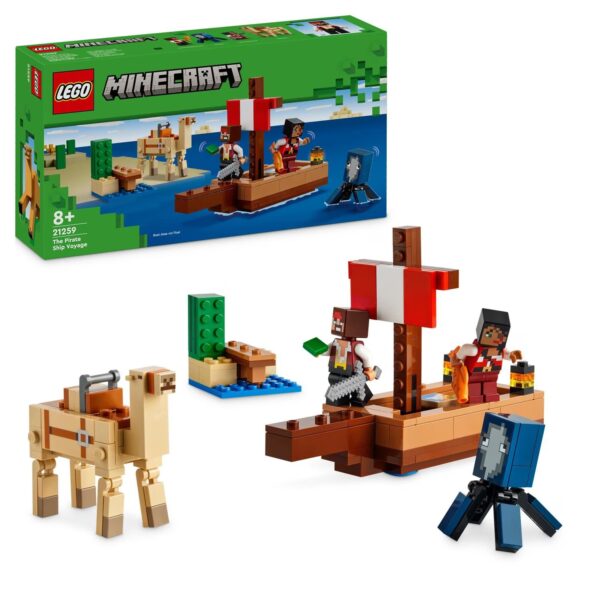 LEGO® Minecraft® - Calatorie pe corabia de pirati 21259, 166 piese - imagine 1