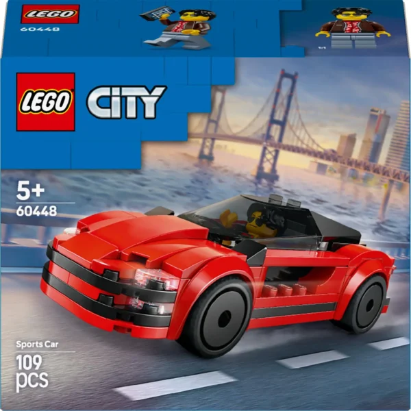 LEGO® City - Masina sport rosie 60448, 109 piese - imagine 2
