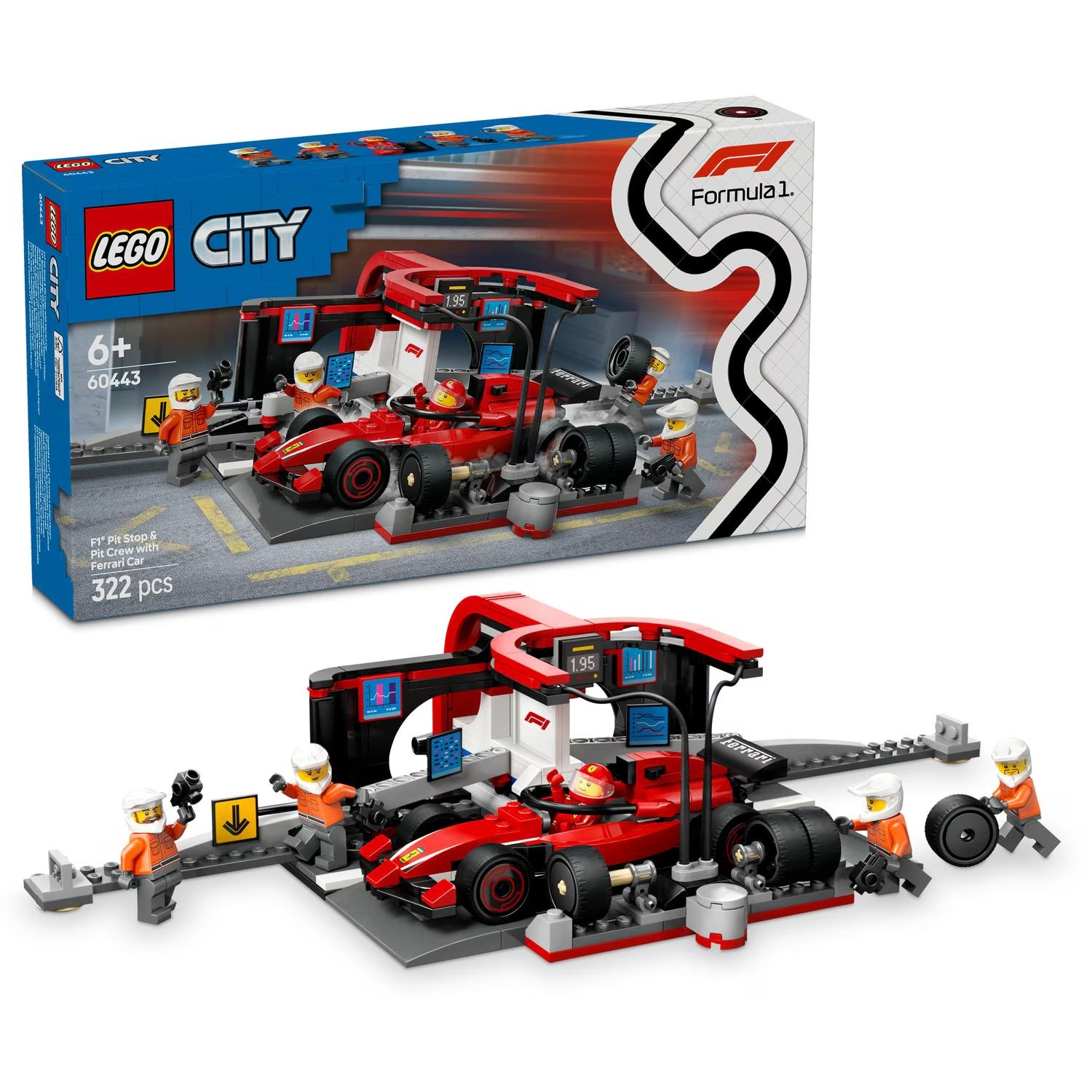 res_c9042365b707588e4173aa46f3663924 LEGO® City - Boxa si mecanici F1® cu masina Ferrari 60443, 322 piese - imagine 1