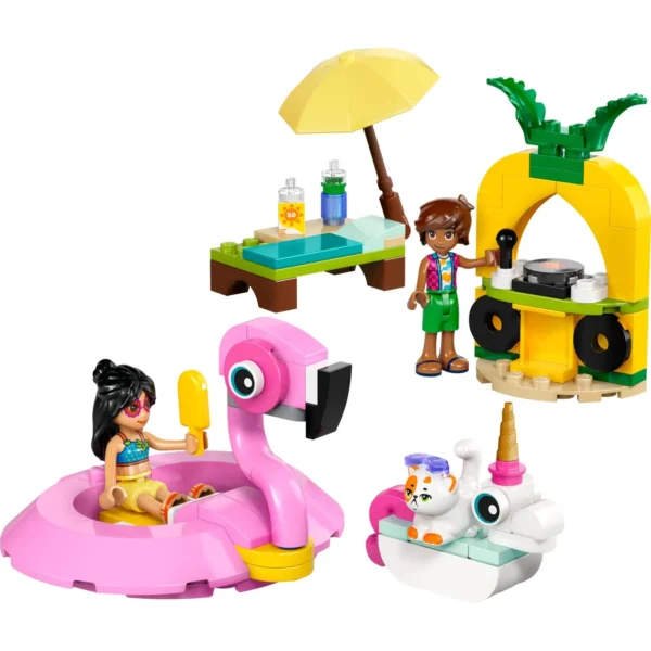 LEGO® Friends - Petrecere la piscina cu unicornul si flamingo 42658, 99 piese - imagine 4