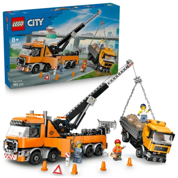 LEGO® City - Camion de remorcare si recuperare cu macara 60467, 793 piese - imagine 1