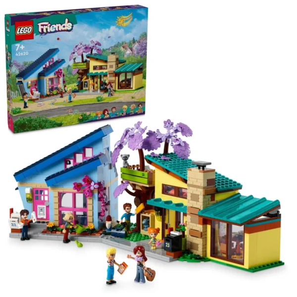 LEGO® Friends - Casele familiale ale lui Olly si Paisley 42620, 1126 piese - imagine 1