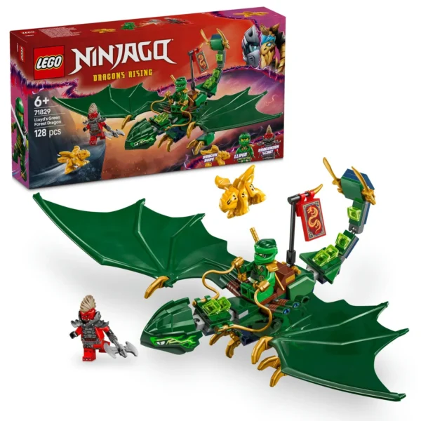 LEGO® Ninjago™ - Dragonul Padure Verde al lui Lloyd 71829, 128 piese - imagine 1