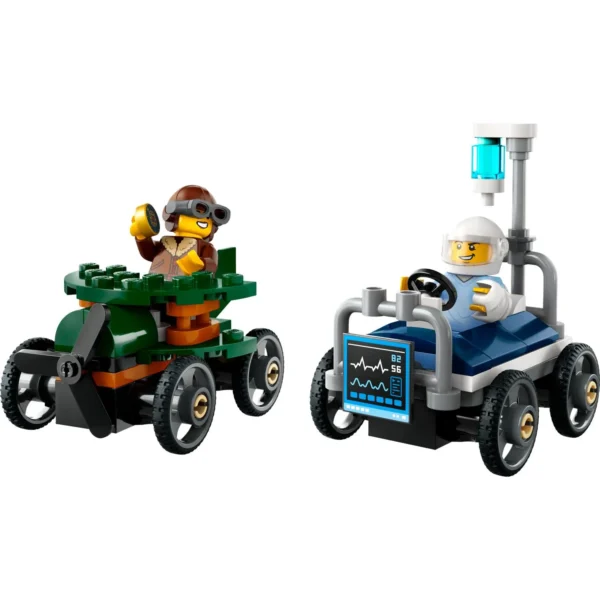 LEGO® City - Pachet de curse Avion vs. pat de spital 60459, 70 piese - imagine 4