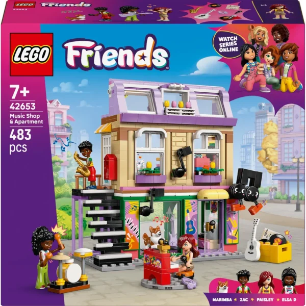 LEGO® Friends - Magazin de muzica si apartament 42653, 483 piese - imagine 2