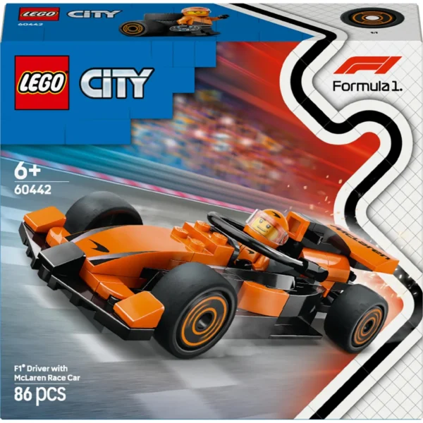 LEGO® City - Pilot F1® cu masina de curse McLaren 60442, 86 piese - imagine 2