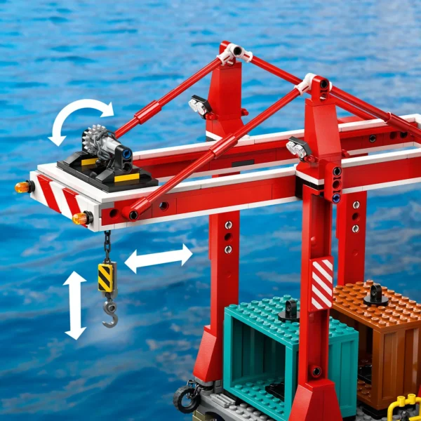 LEGO® City - Port si nava de transport marfa 60422, 1226 piese - imagine 6
