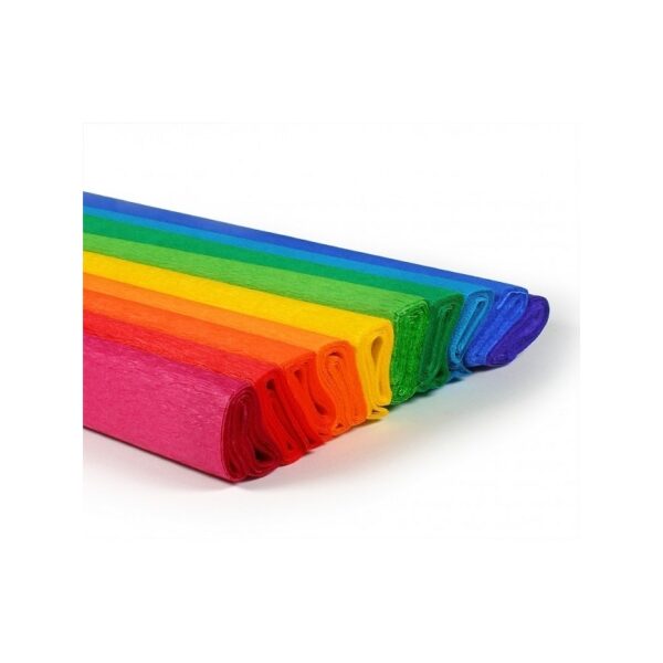 Hartie creponata 200x25cm, Curcubeu, 10 buc/set - Koh-I-Noor - imagine 1